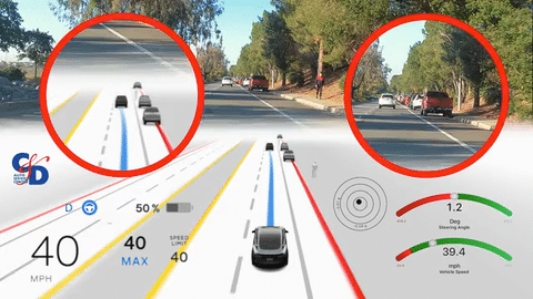 Tesla Full Self Drive Beta avoiding a jogger