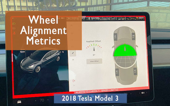 This is the long-term corrective offset applied to a Tesla vehicle for wheel alignment error.